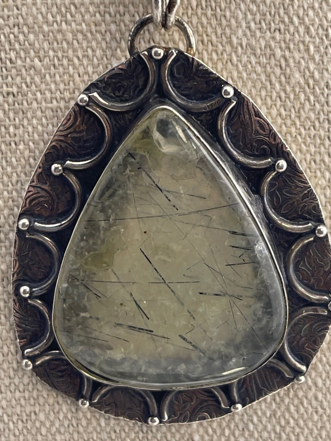Prehnite Gemstone set in Sterling Silver