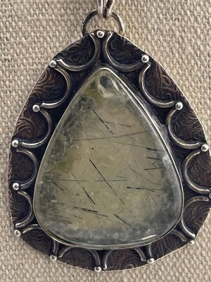 Prehnite Gemstone set in Sterling Silver