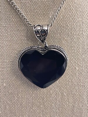 Black Onyx Hi Grade set in Sterling Silver
