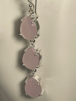 Rose Quartz Genuine Gemstone set in Sterling Silver