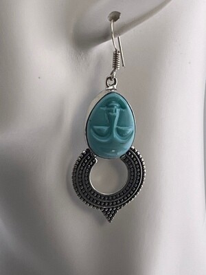Sleeping Turquoise with Sterling Silver Earrings