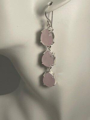 Rose Quartz Genuine Gemstone set in Sterling Silver