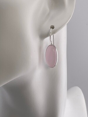 Rose Quartz Sterling Silver Earring
