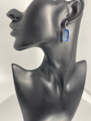 Beautiful High Quality Blue Tanzanite Gemstone and Sterling Silver Earrings