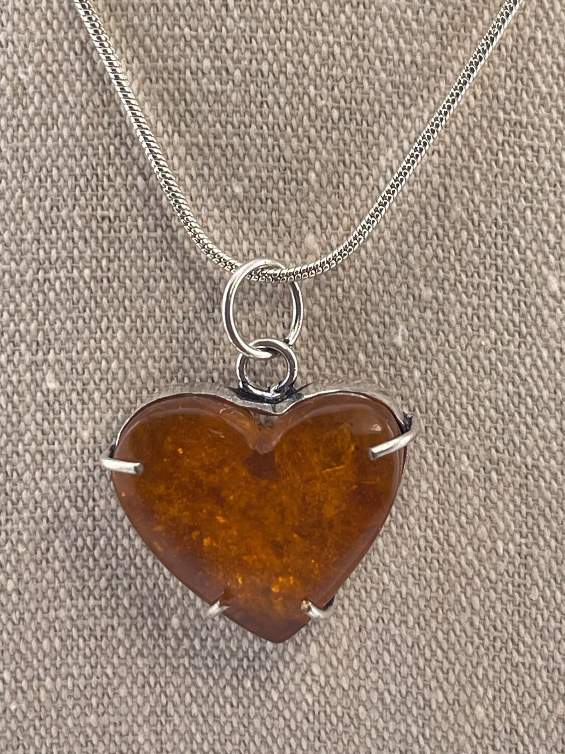 Baltic Amber Gemstone set in Sterling Silver