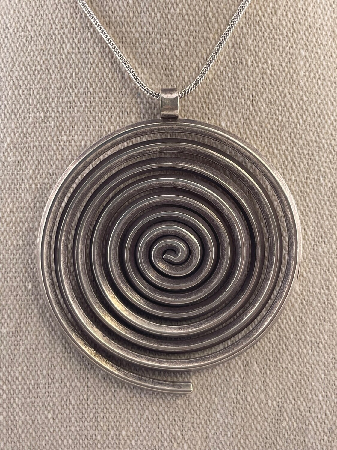 Massive Twirl Chiang Mai Sterling Silver Pendant