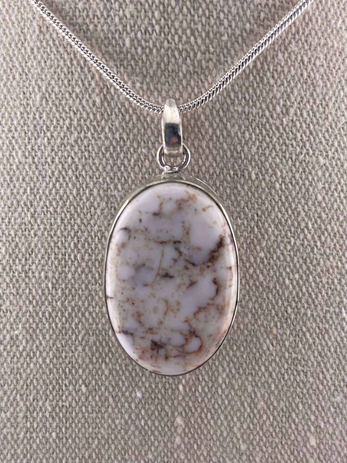 Howelite Gemstone set in Sterling Silver