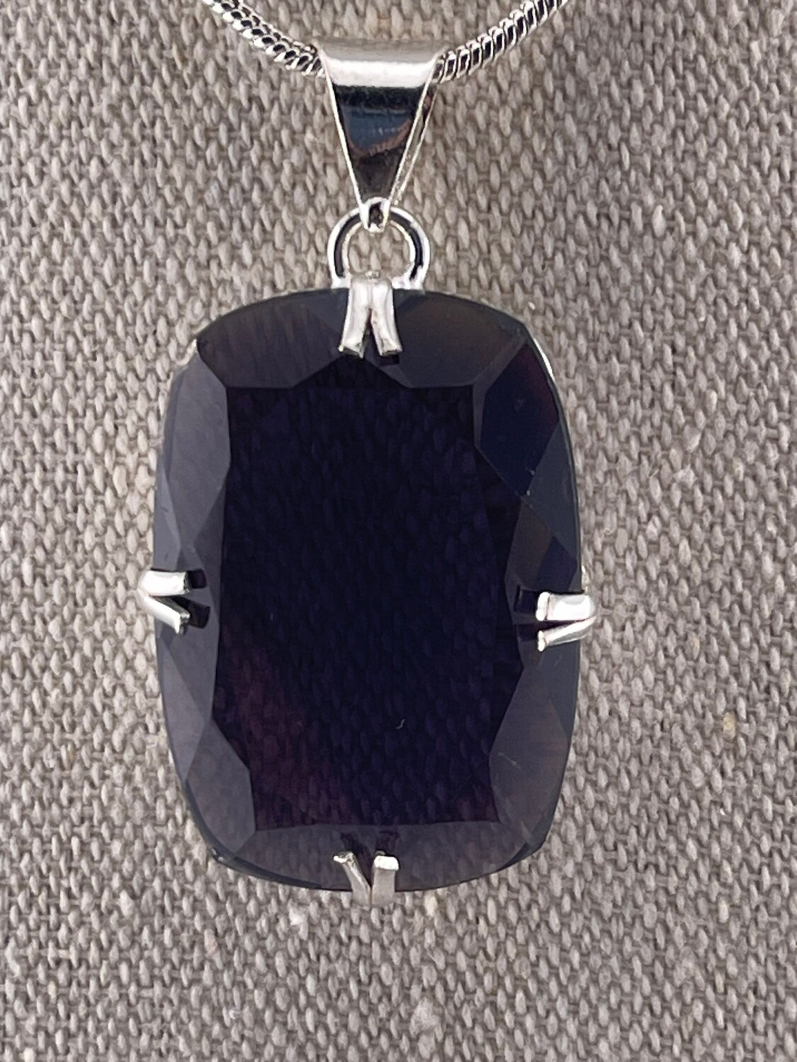 Purple Amethyst Gemstone set in Sterling Silver