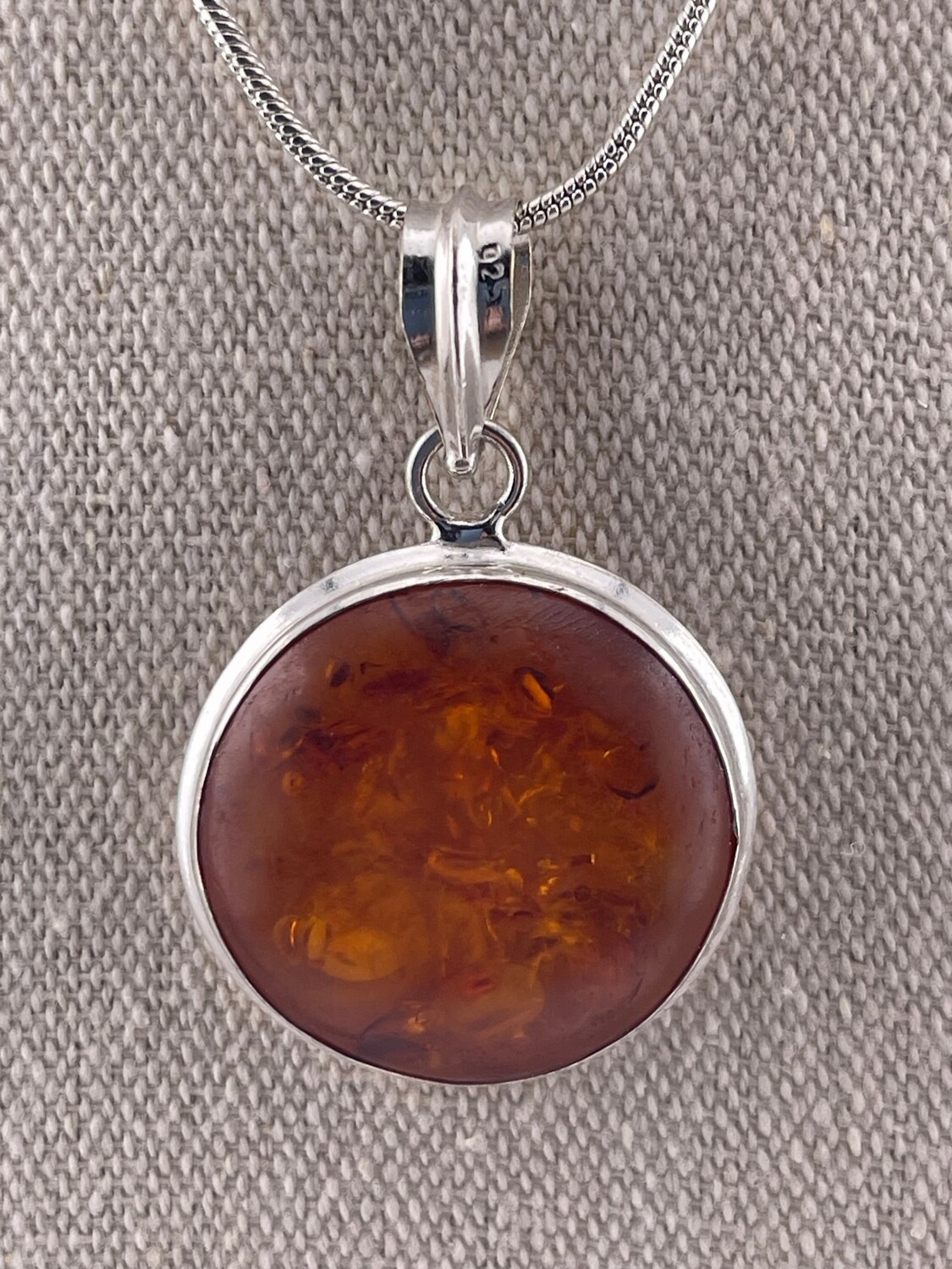 Baltic Amber Gemstone set in Sterling Silver