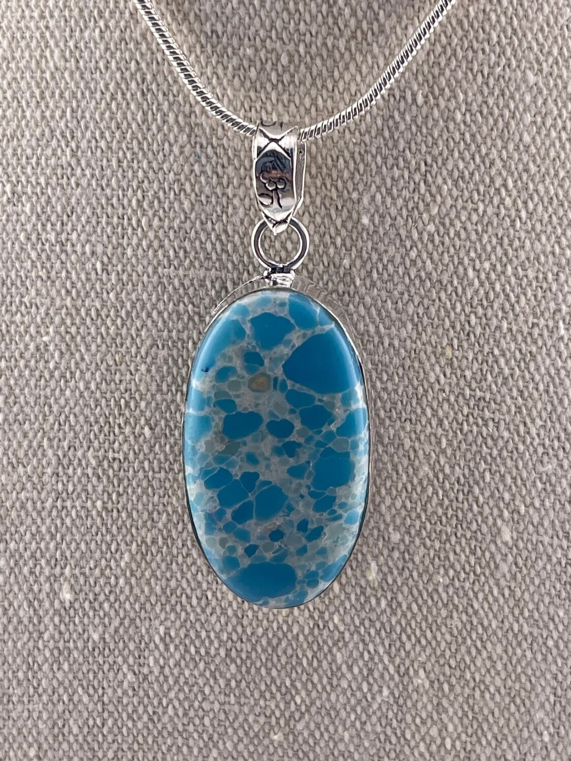 Larimar Gemstone set in Sterling Silver