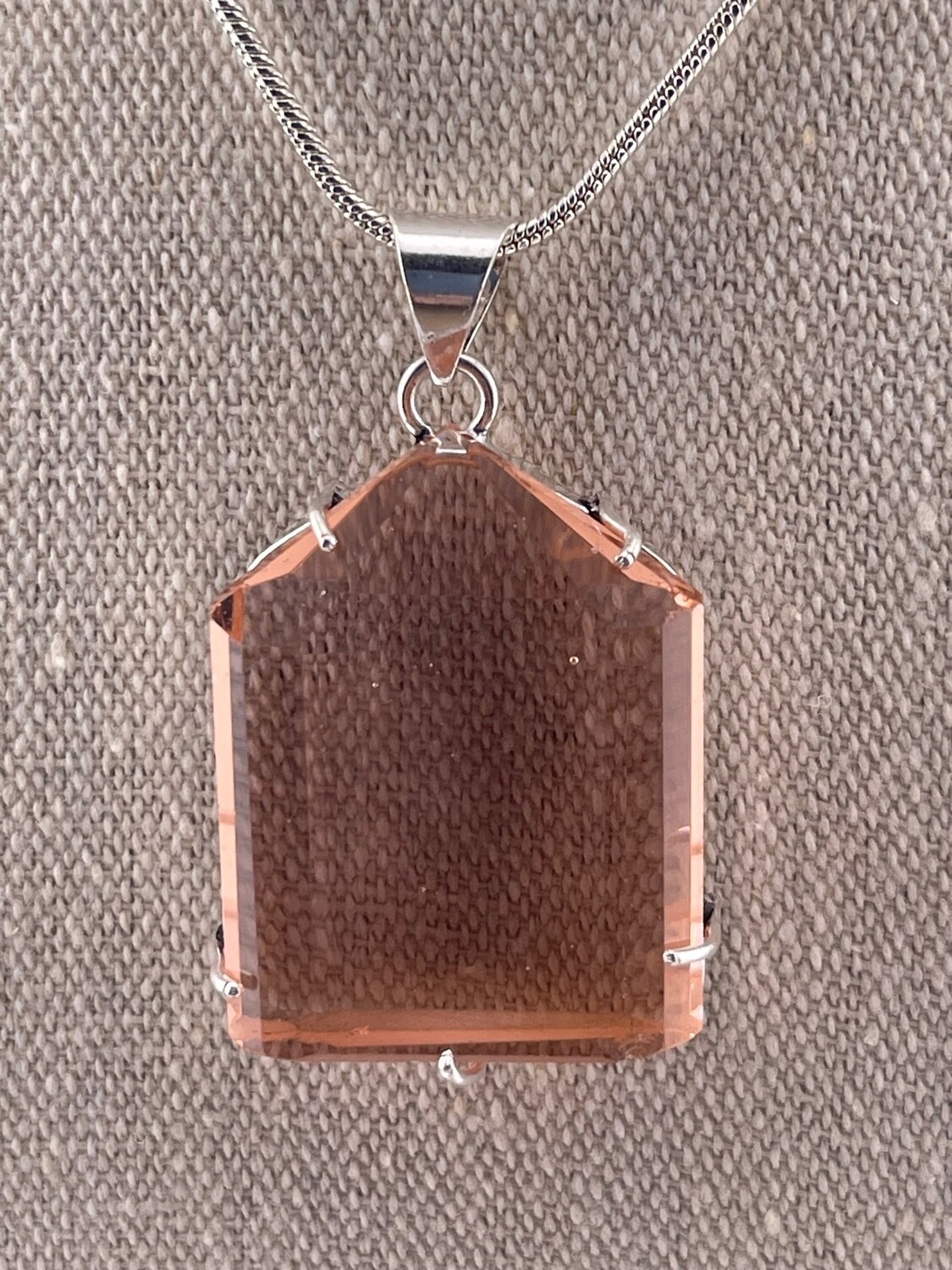 Morganite Gemstone set in Sterling Silver