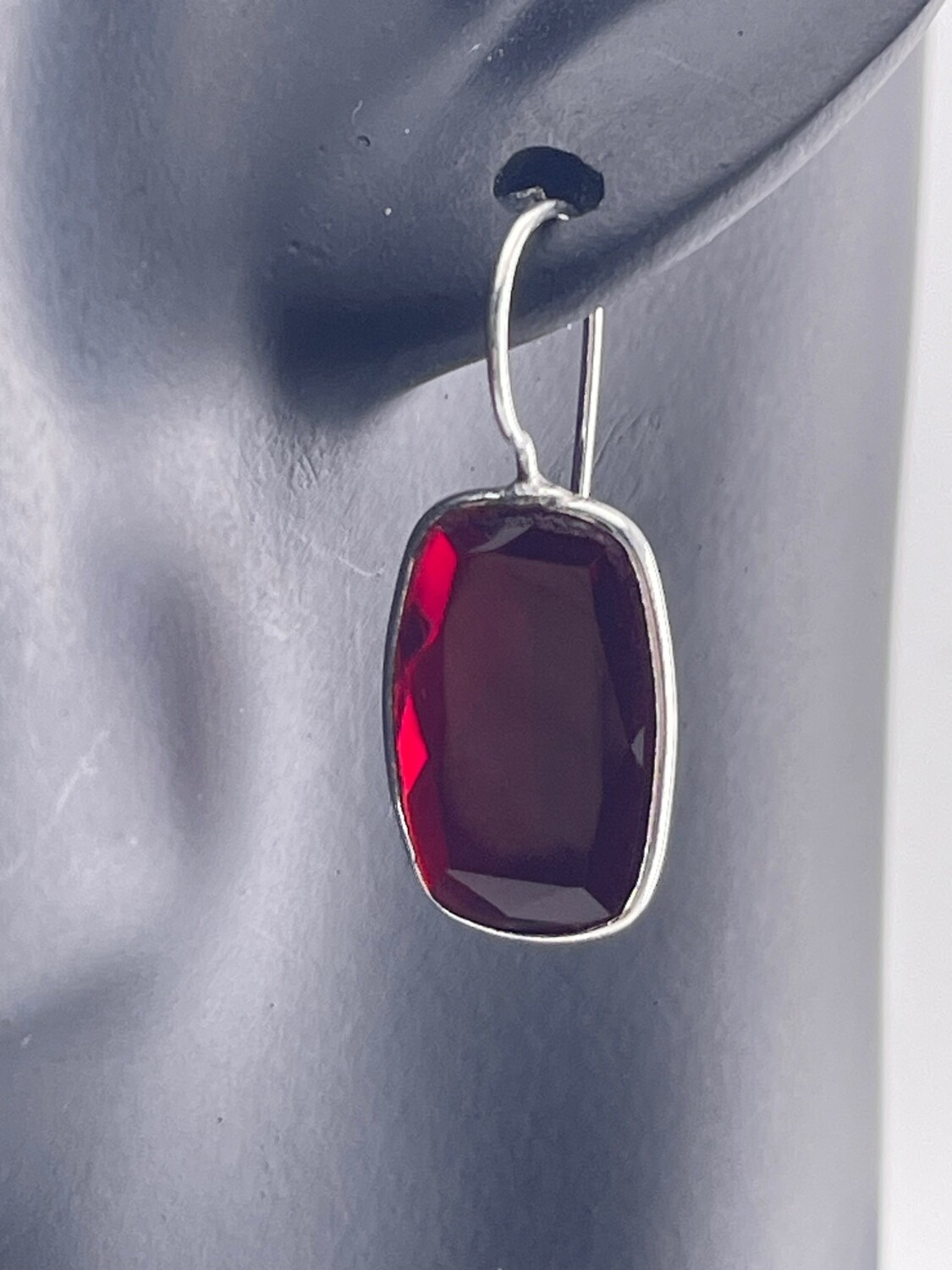 Mozambique Garnet Gemstone set in Sterling Silver