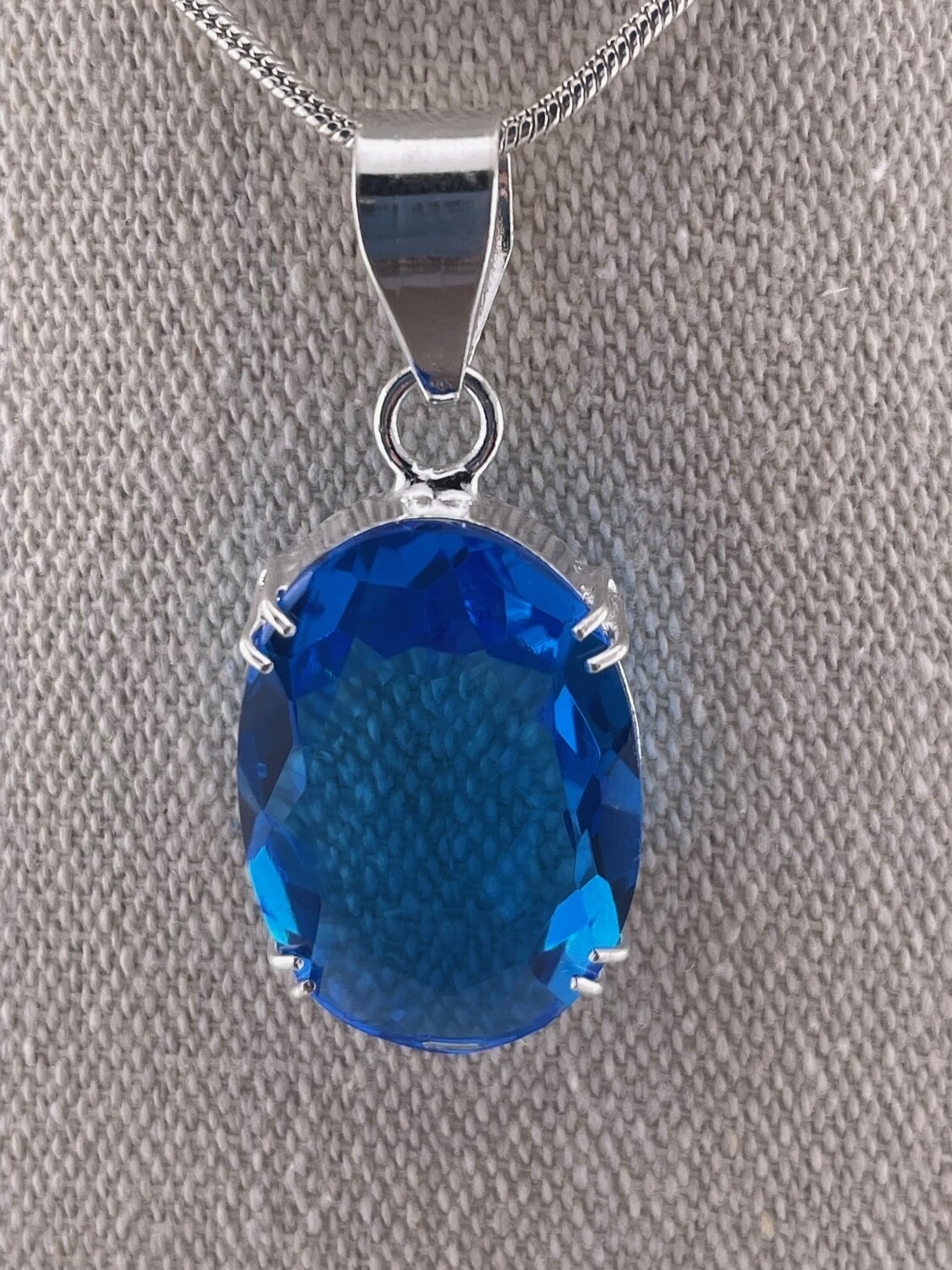 Blood Topaz Gemstone set in Sterling Silver