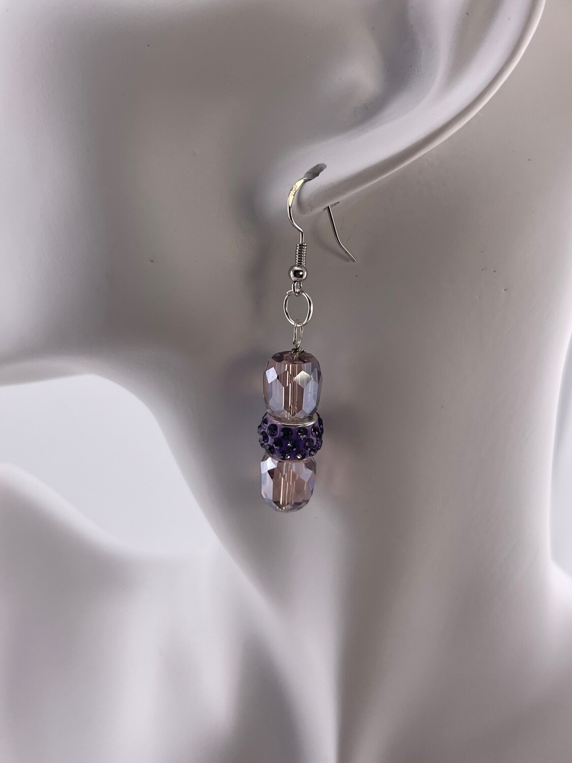 Crystal and Zircon Earring with Sterling Silver