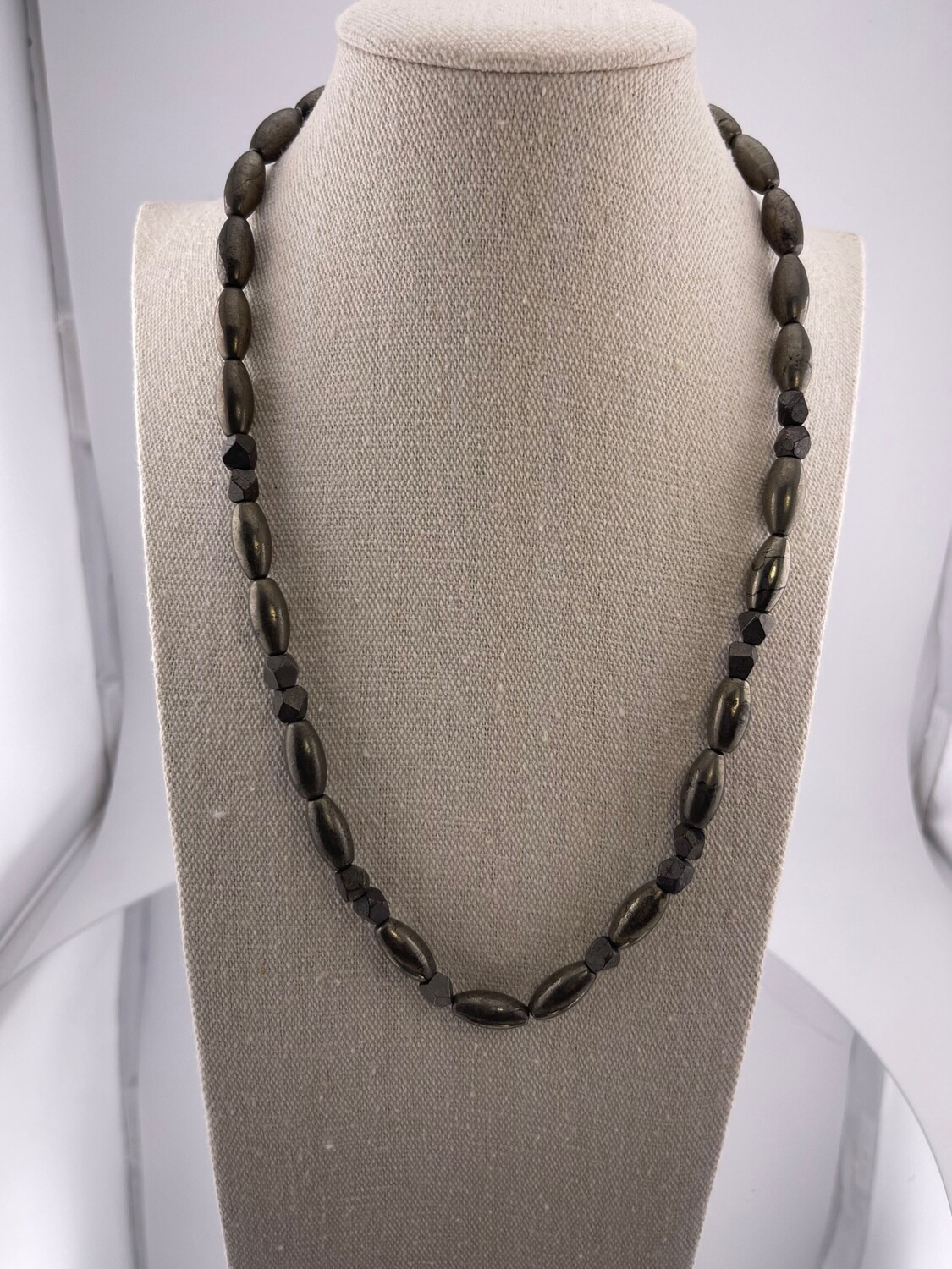 High Quality Pyrite Necklace and Sterling Silver Clasp