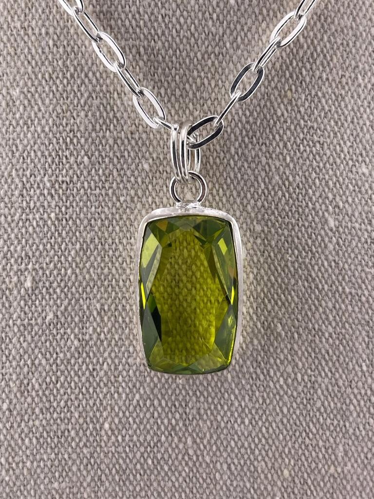 Peridot Gemstone set in Sterling Silver