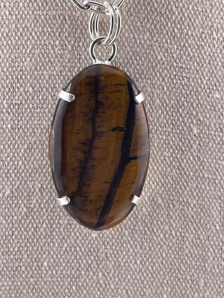 Tiger Eye Gemstone set in Sterling Silver