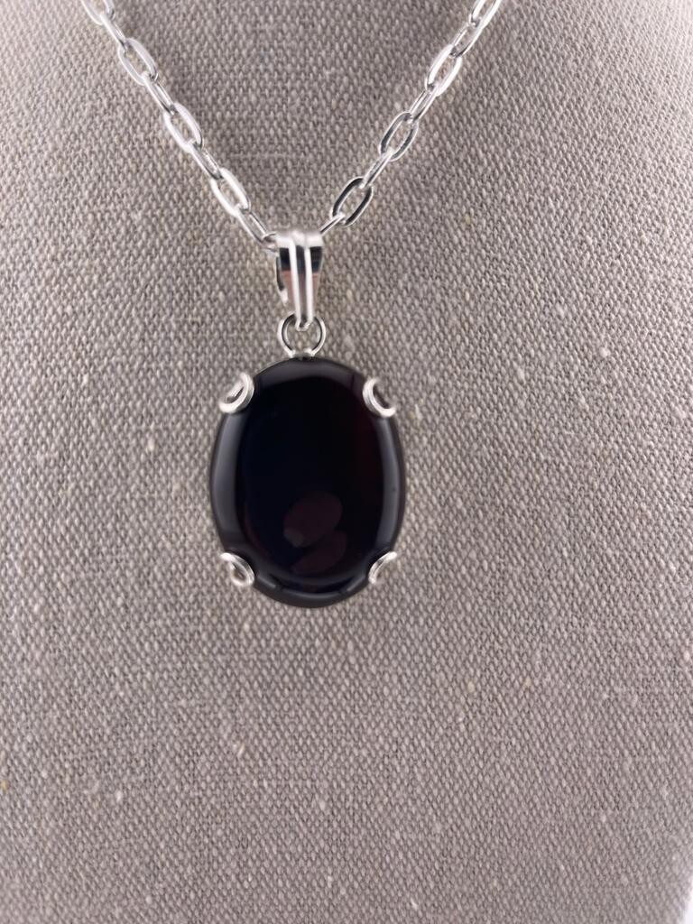 Carnelian Pendant set in Sterling Silver