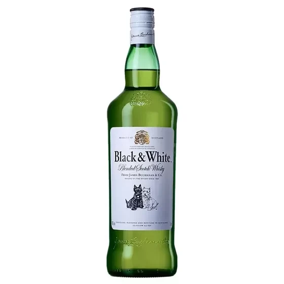Black white botella