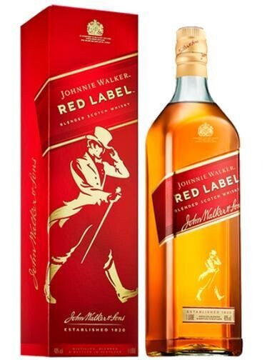 Red label botella