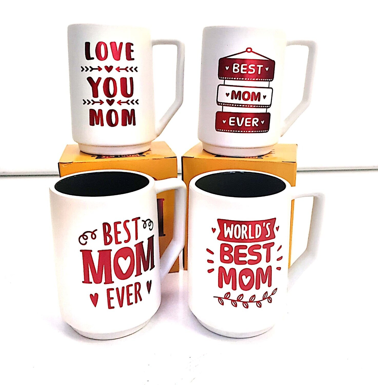Mom Red Print Mug (Set of 4) R50 each