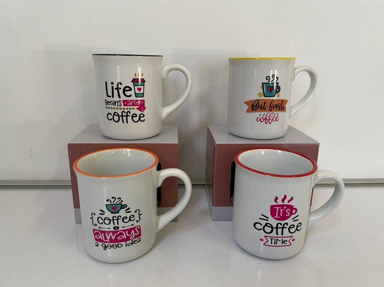 Coffee Saying Mug (Set of 4) R45 each