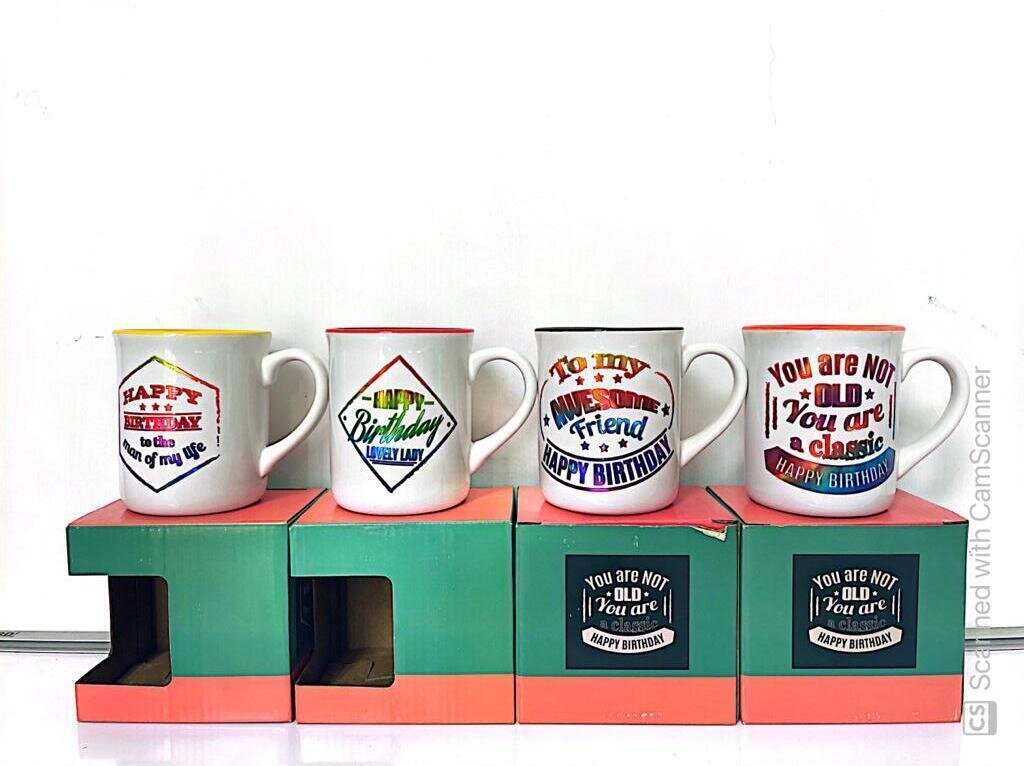 H/Birthday Multi Colour Mug (Set of 4) R45 each