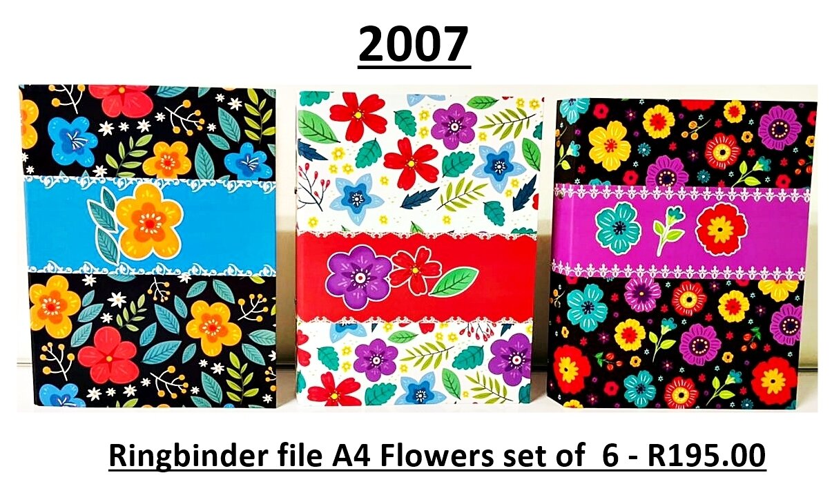 Ringbinder file A4 Flowers set of 6