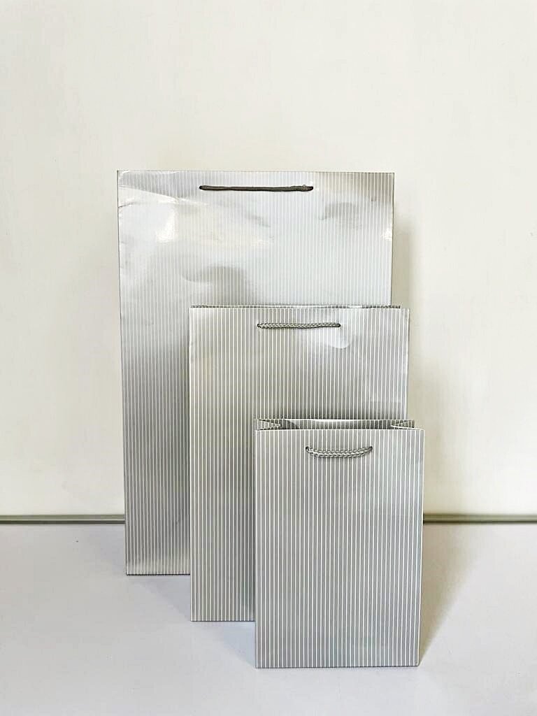 Grey with White Lines Extra Large Gift Bag