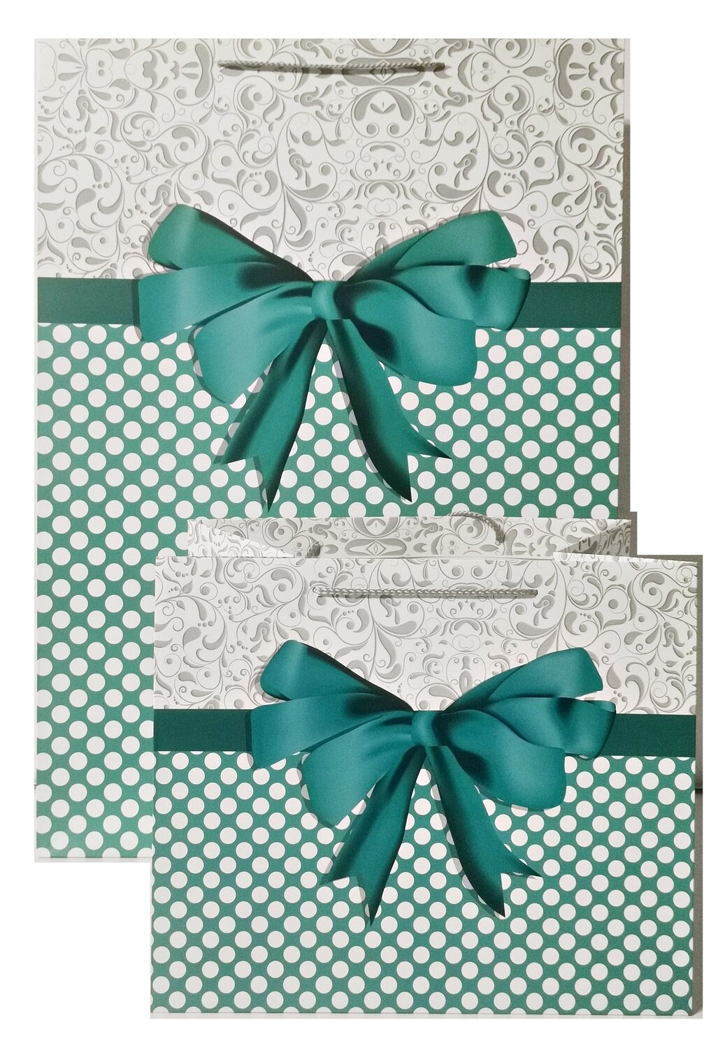 Green Bow Extra Large Gift Bag PK3 (R39.50 Each)