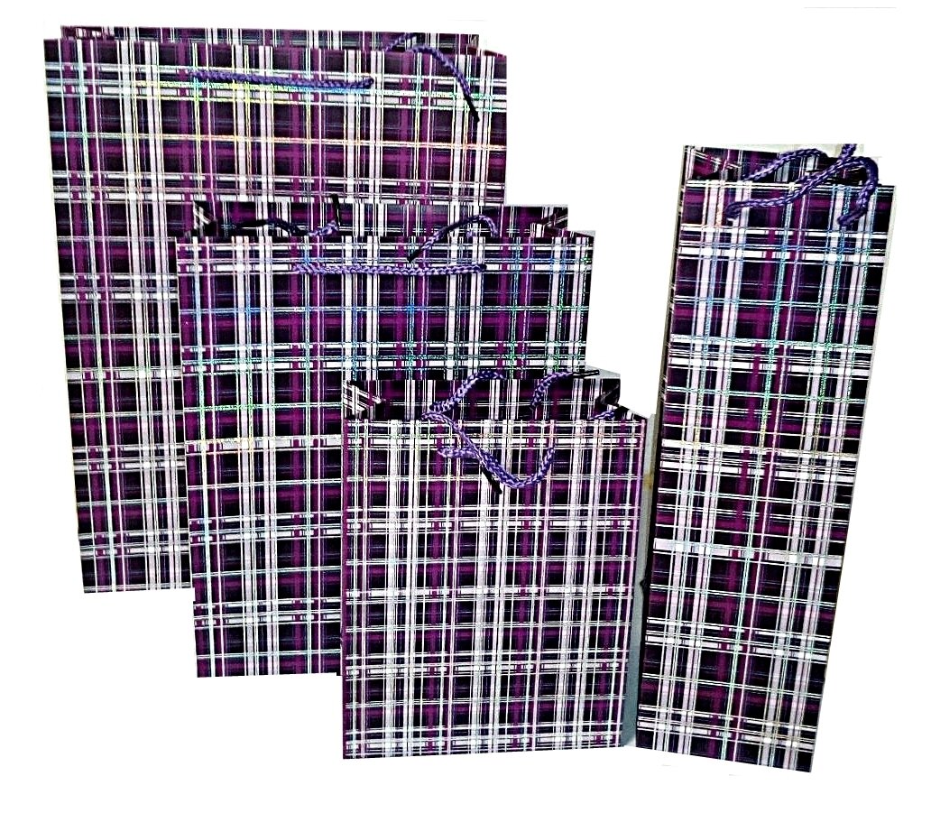 Gift bag Large - Purple Scotch PK3 (R15.50 Each)