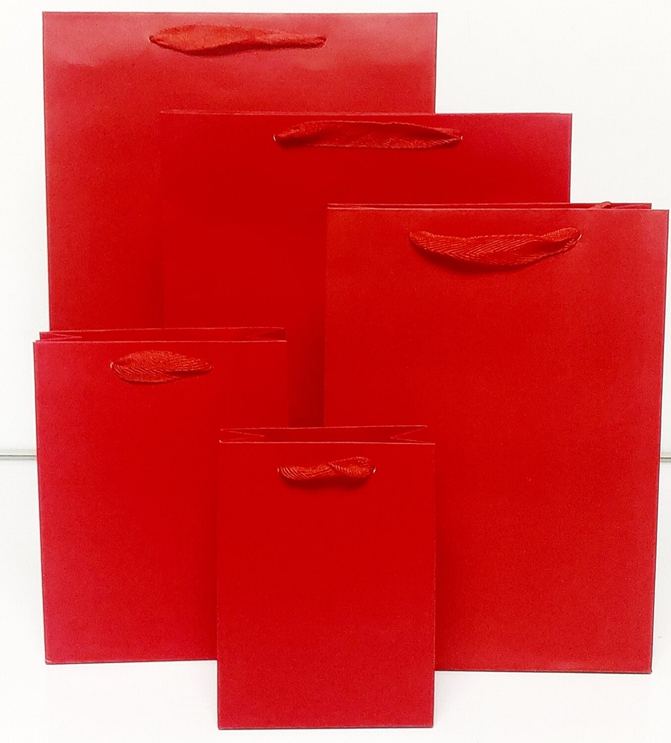 Plain Red Large Gift Bag PK3 (R13.50 Each)