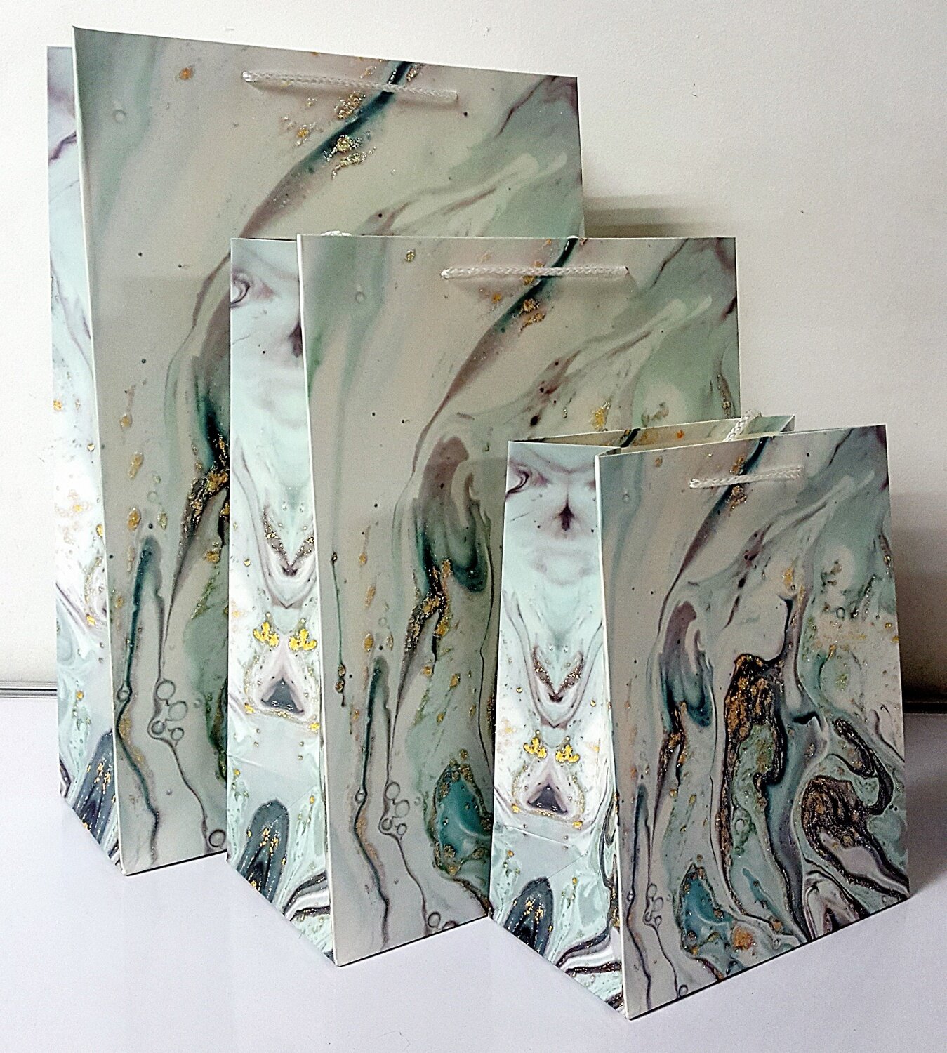 Turquoise Abstract Large Gift Bag PK3 (R15 Each)
