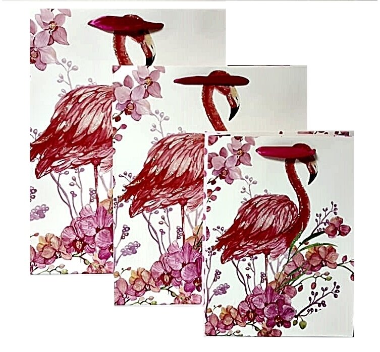 Flamingo Pink Gift Bag - Large PK3 (R15 Each)