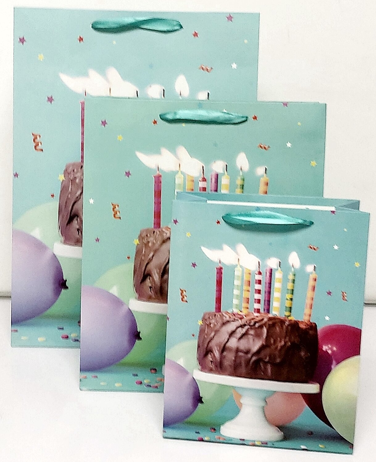Chocolate Cake & Balloons Medium  Gift Bag