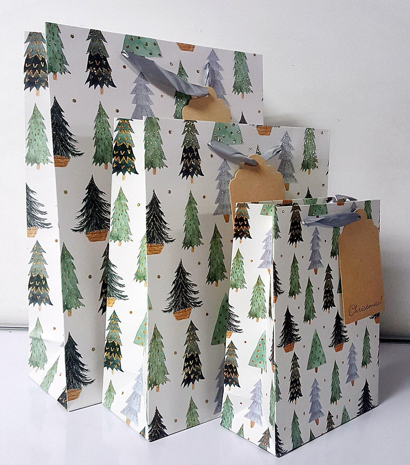 Christmas Trees Medium Gift Bag PK3 (R12.50 Each)