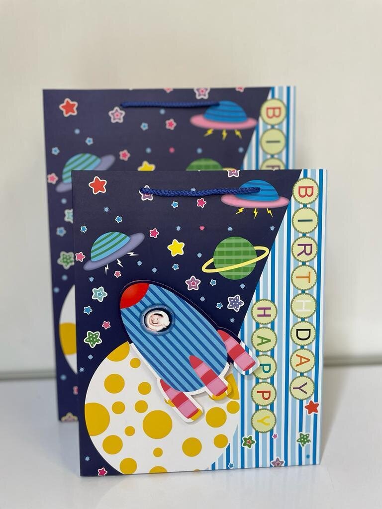Happy Birthday Pop Up Space Medium Gift Bag PK3 (R15.50 Each)