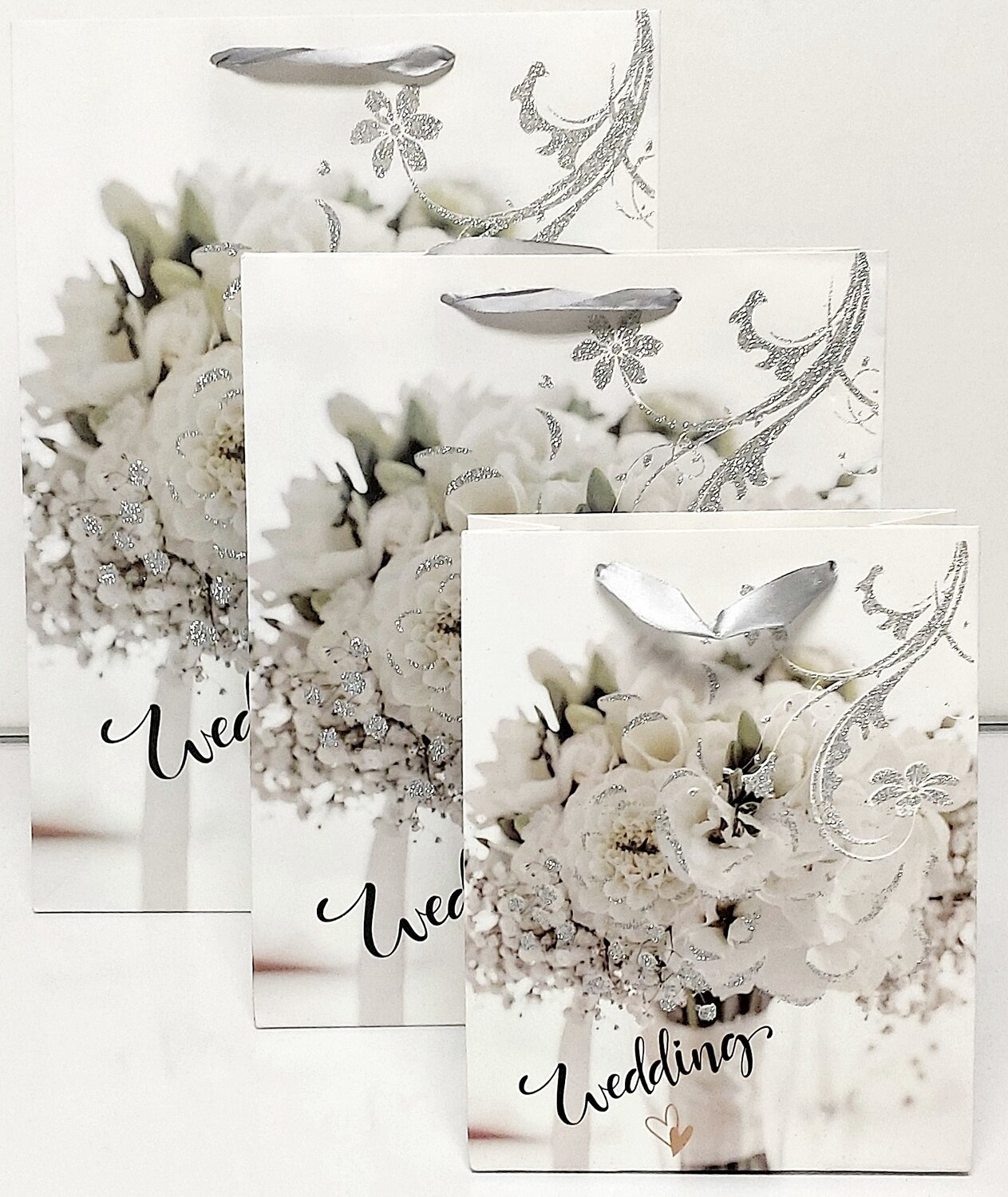 Wedding Flowers Medium Gift Bag  PK3 (R16.50 Each)