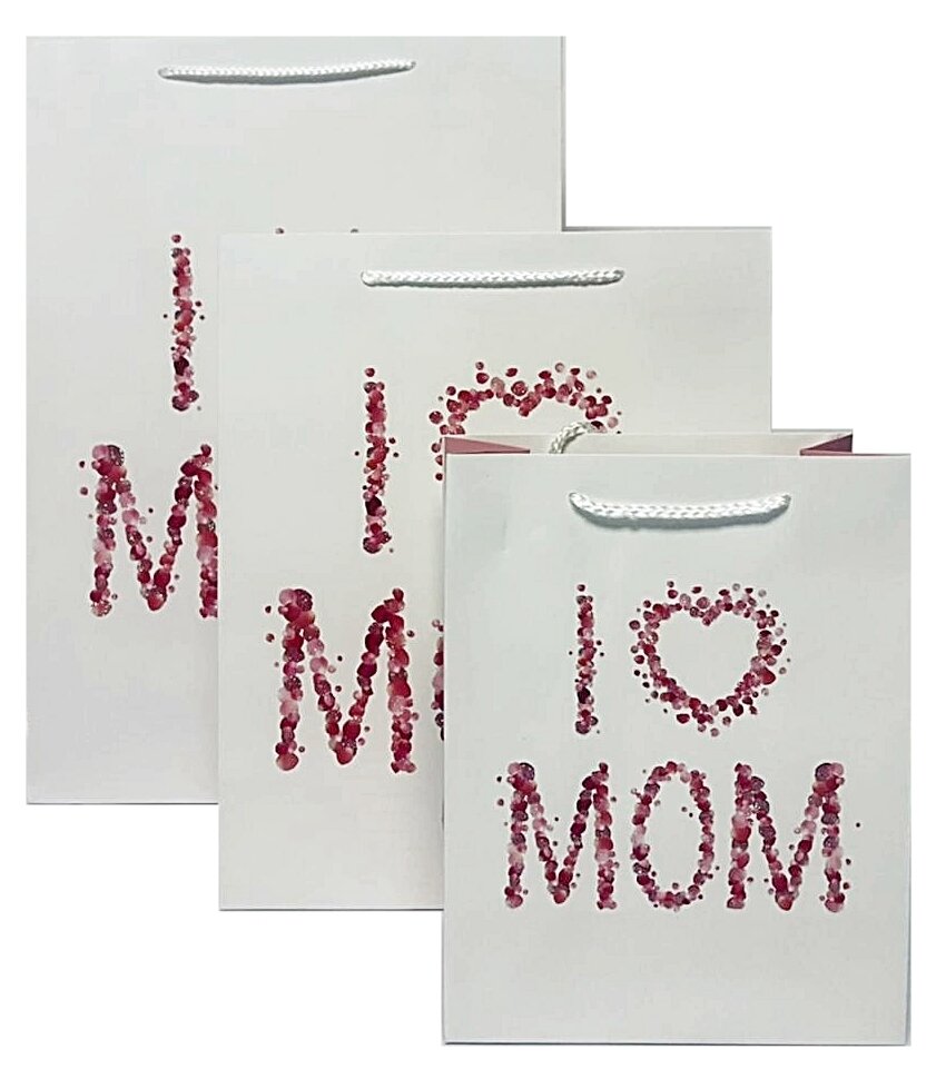 I Love Mom Gift Bag Small PK3 (R10 Each)