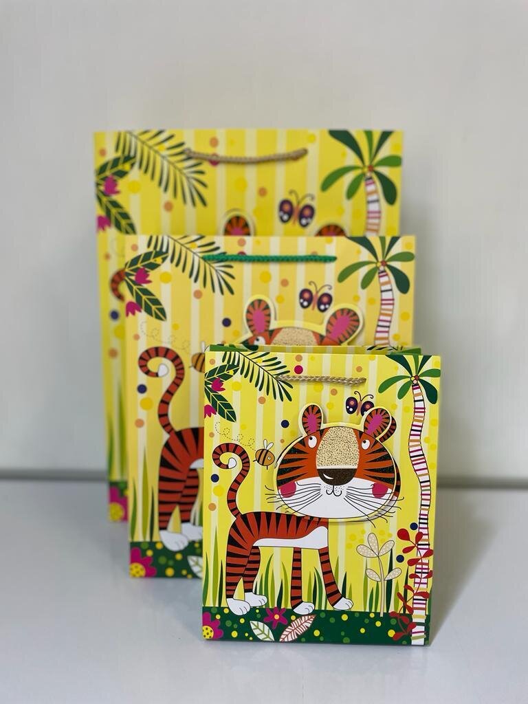 Pop Up Tiger Gift Bag Small PK3 (R10.50 Each)