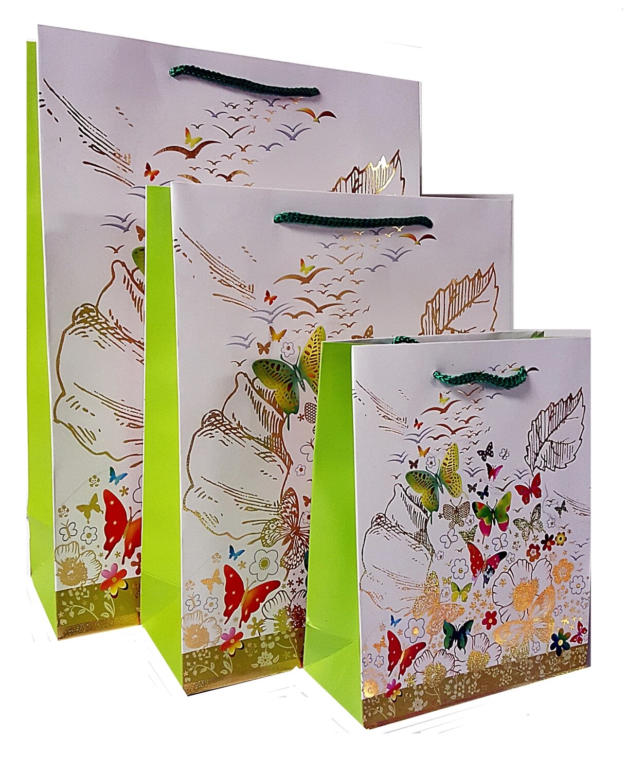 White Butterfly Gift Bag Small PK3 (R10.50 Each)