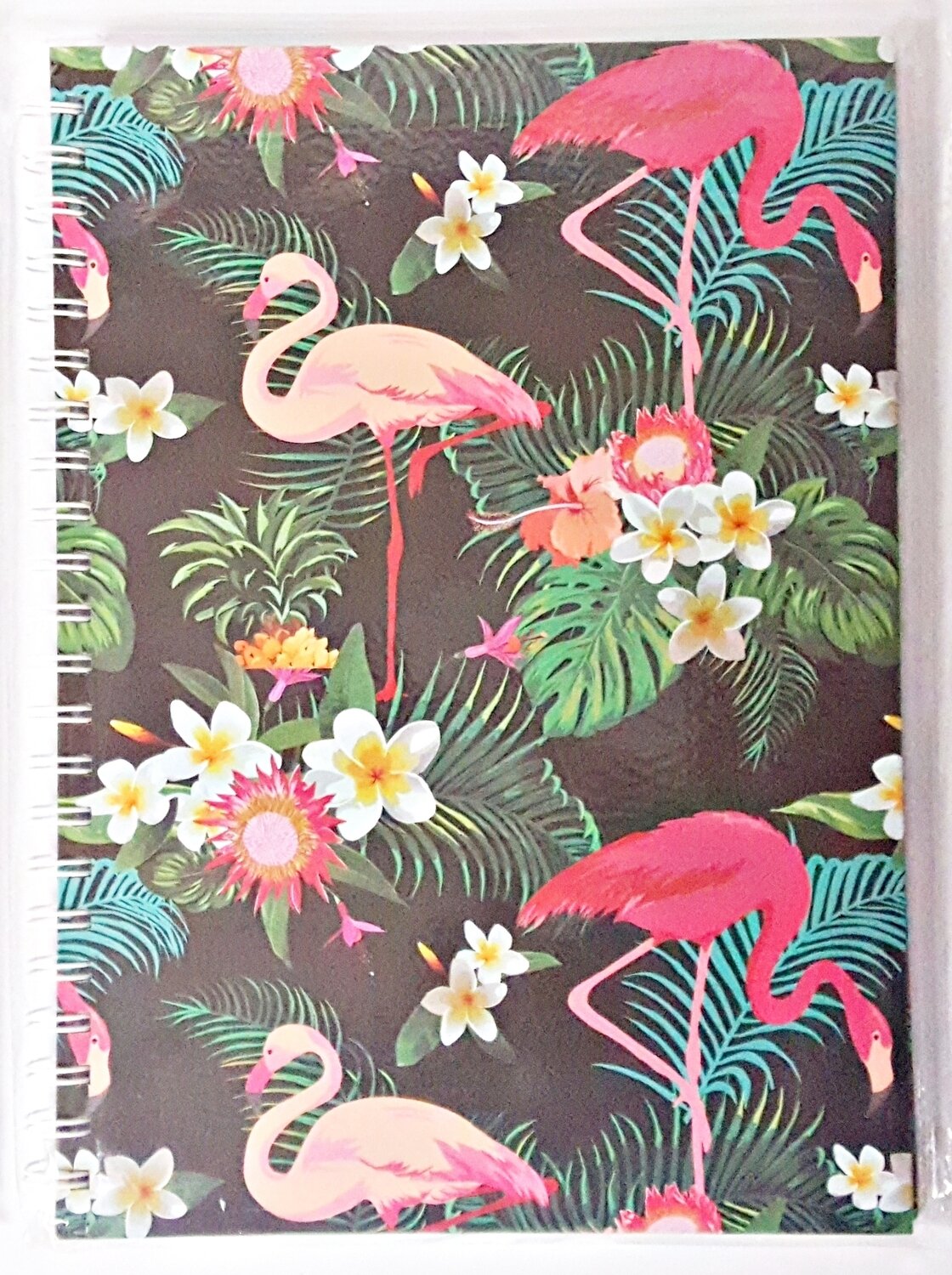 A4 Flamingo&#39;s Flowers Notebook