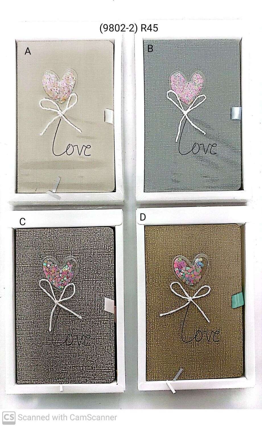 A5 Notebook Grey Love in Box