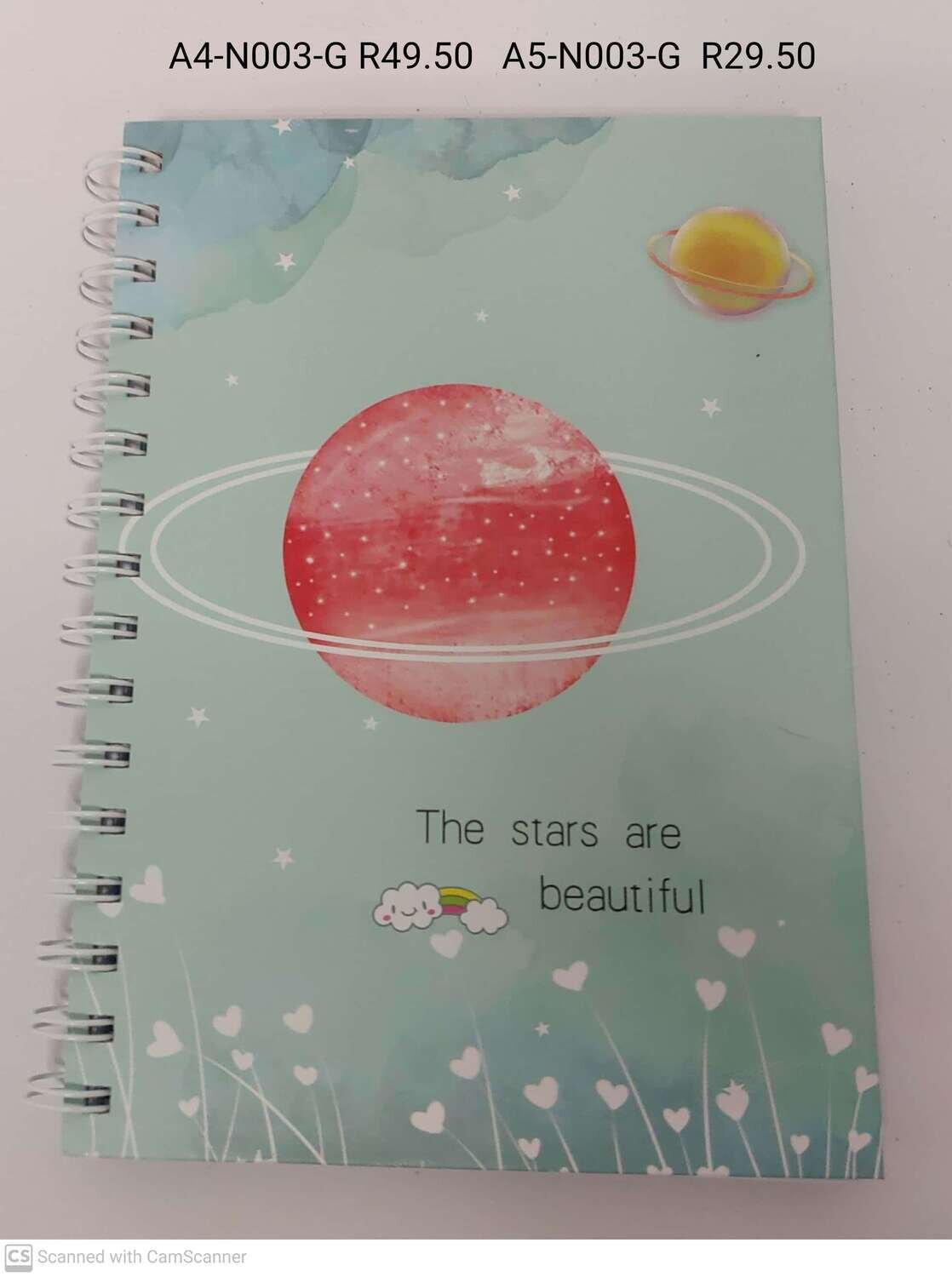 A5 Note Book The Stars Are Beautiful Green