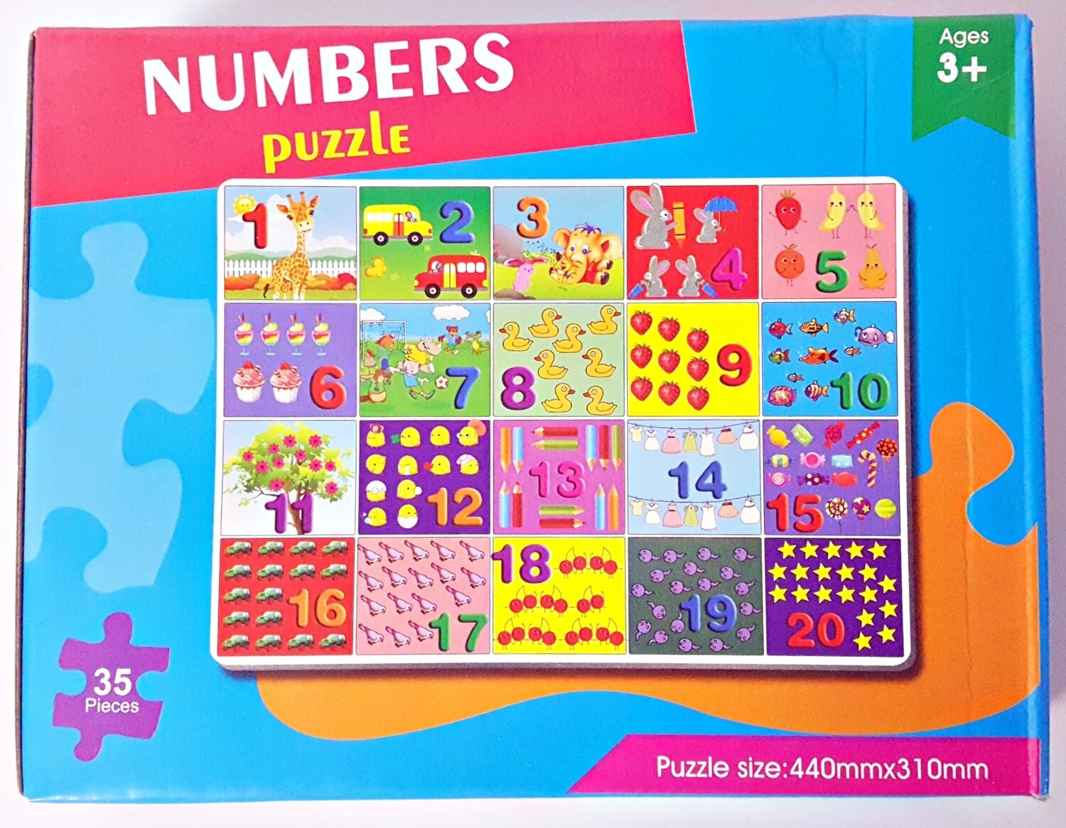 Numbers puzzles - 35 Pcs