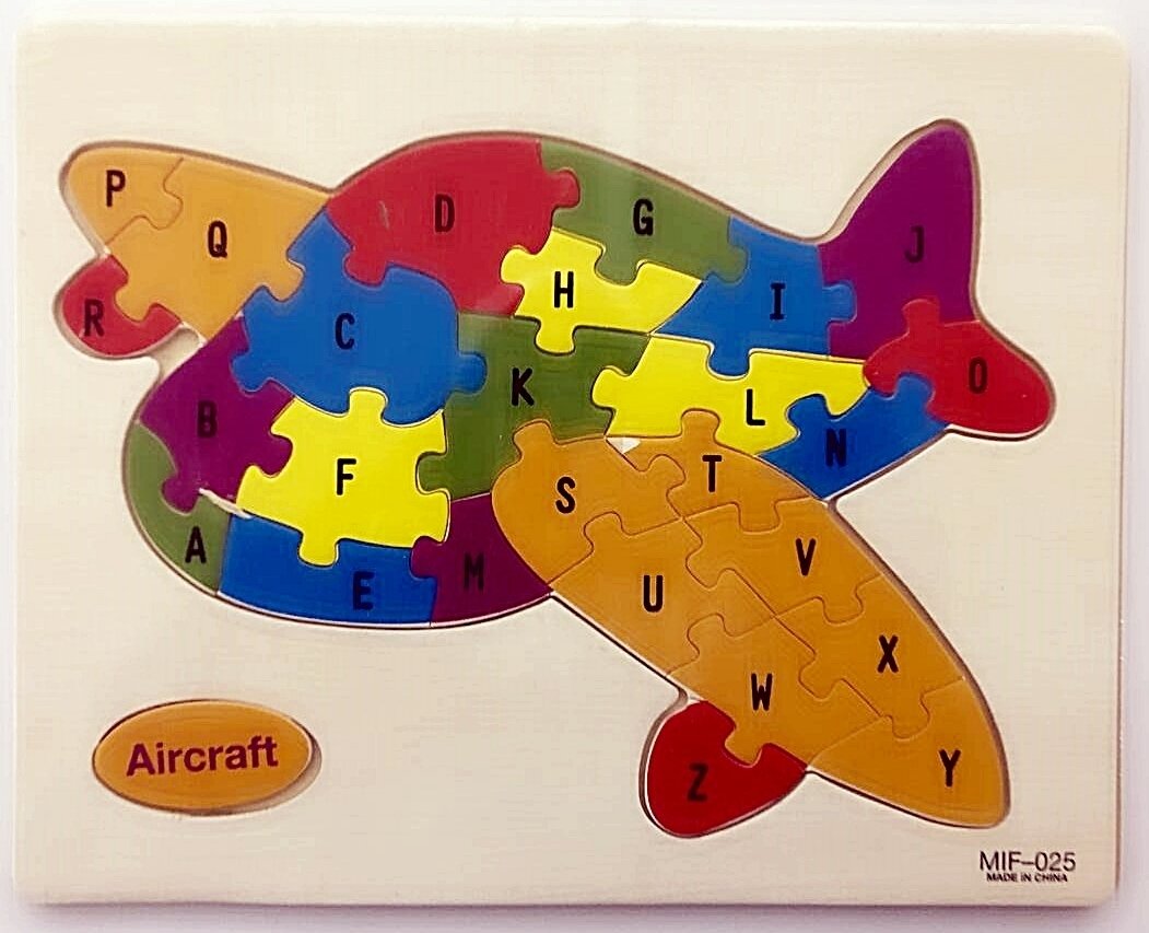Wooden Puzzle A-Z - Aircraft