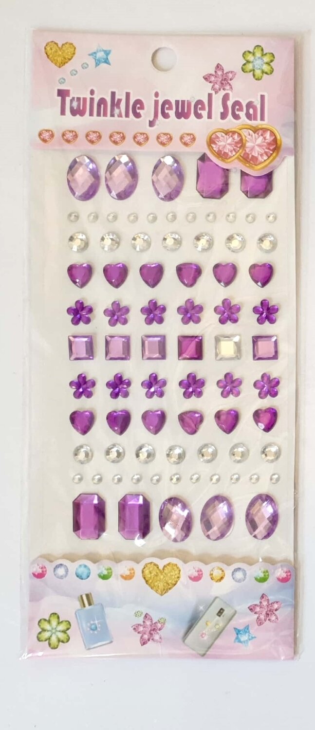 Twinkle Jewel Seal Purple Stickers