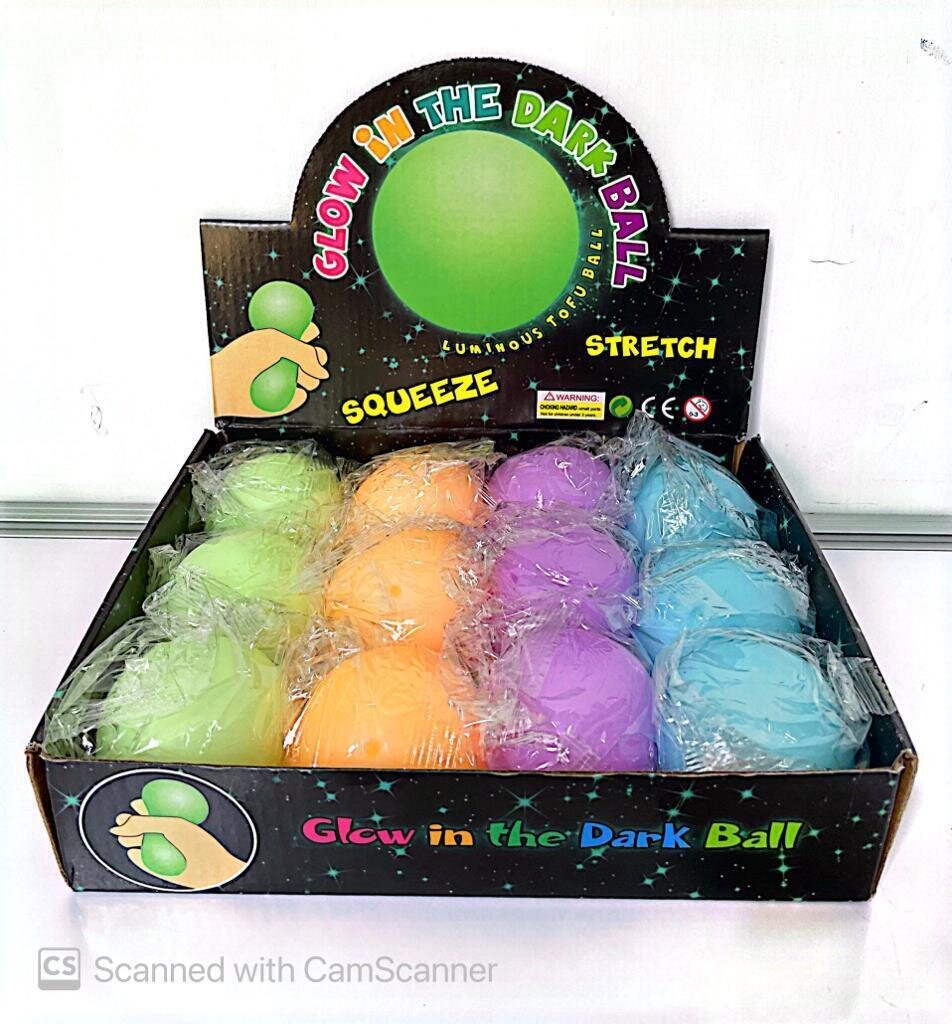 Glow in The Dark Luminous Tofu Ball 12PC