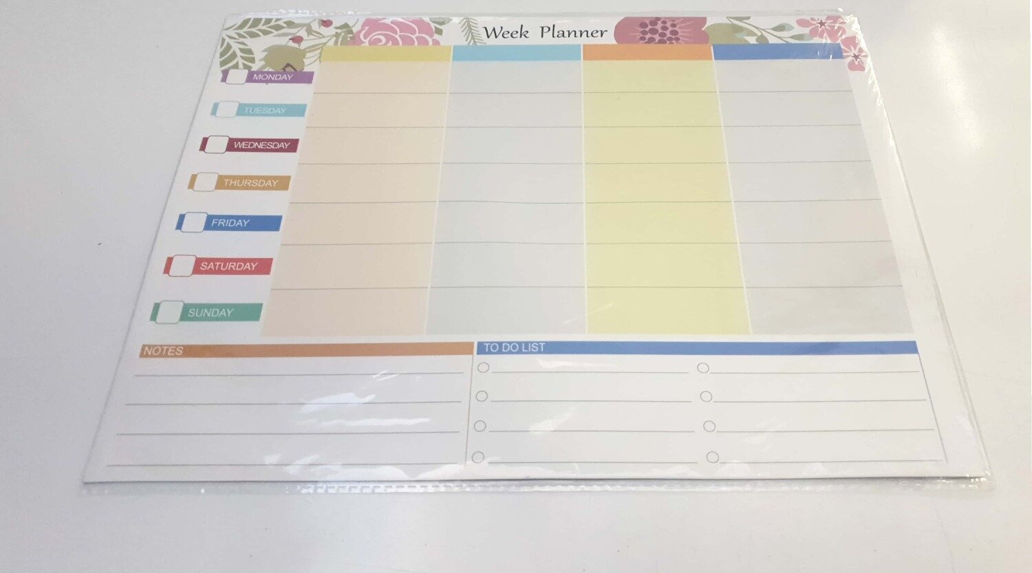 Magnetic Weekly Planner A4 Flowers