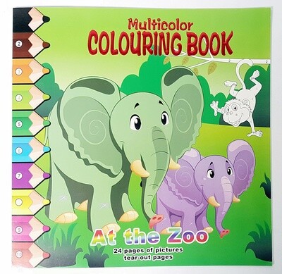 Multi-Colouring Book - At The Zoo Elephants